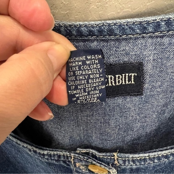 Vintage Gloria Vanderbilt denim midi/maxi dress, buttondown, sleeveless, size M - Picture 10 of 10